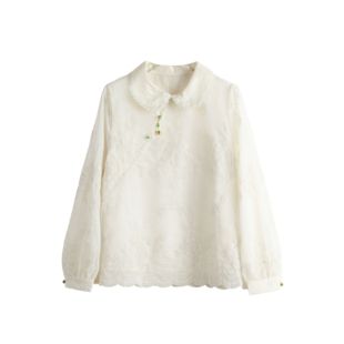 翻领刺绣小衫 温婉优雅 气珠珠 M8XS36116 元