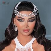 优拉潘 时尚 新娘头饰水钻手工发带婚纱波西米亚风舞台发饰品HP835