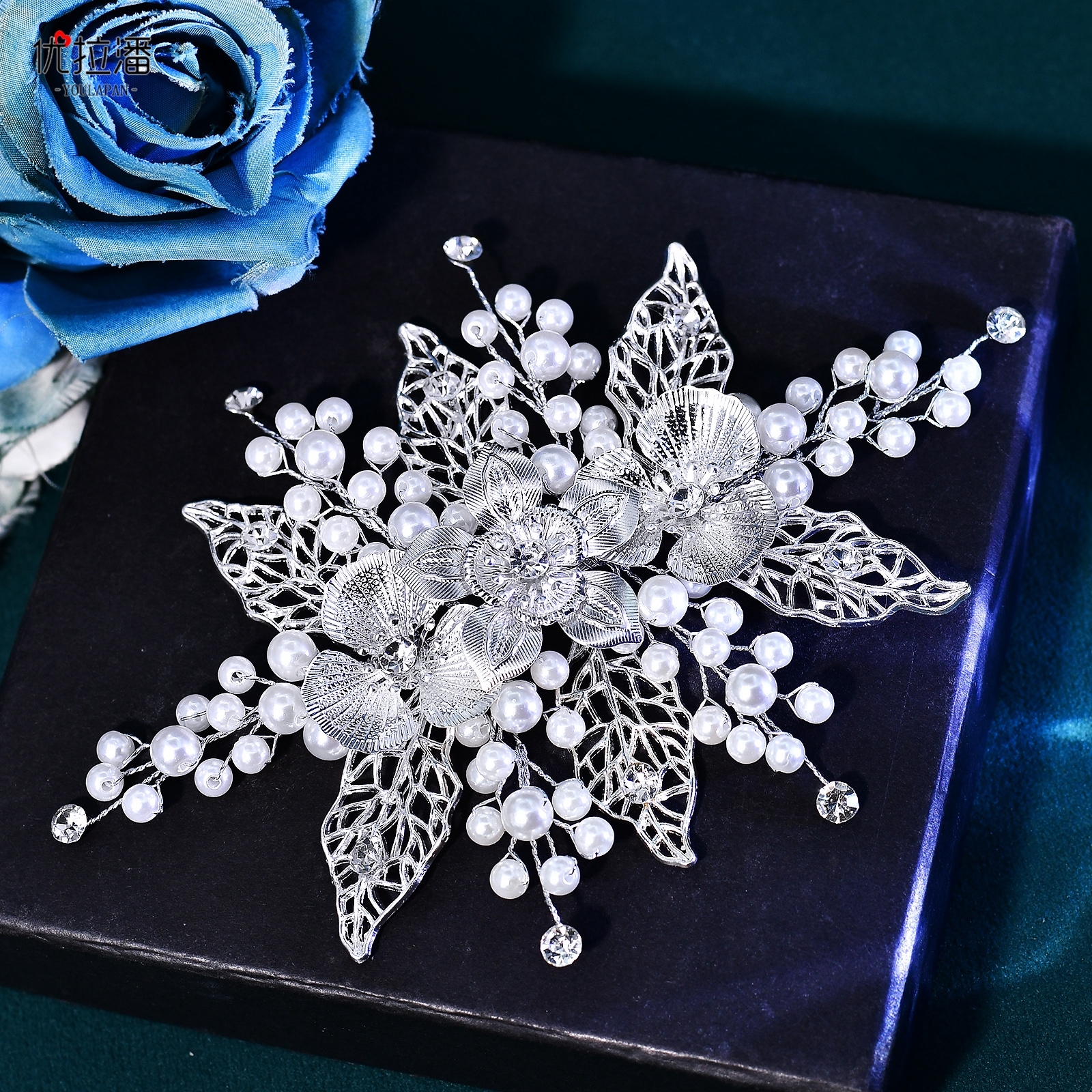 优拉潘 HP964欧美新娘头饰手工珍珠发箍秀场舞会造型婚纱礼服配饰