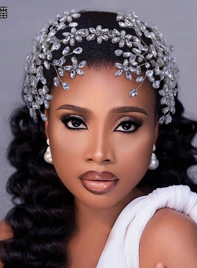 优拉潘 时尚新娘压发头饰手工镶钻水钻发箍写真造型搭配发饰HP414