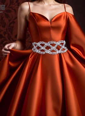 优拉潘 水钻礼服腰带腰间钻链条diy服装婚纱礼服连衣裙腰封SH243