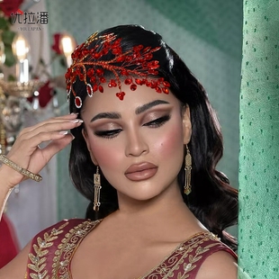 优拉潘 气质新娘伴娘礼服简约发饰水钻枝杈发片走秀造型配饰HP860