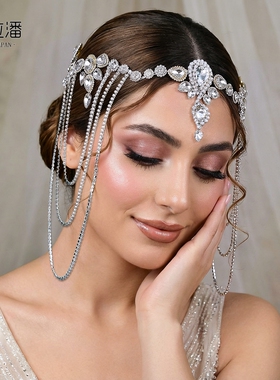 优拉潘 HP981超仙水钻流苏发箍新娘婚礼头饰浪漫发饰舞蹈演出配饰