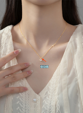 银镀K金银O字链女新款项链轻奢