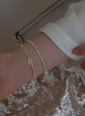 小众纯银波光粼粼轻奢手链高级感