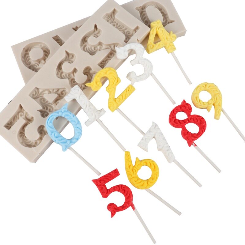 蛋糕装饰手工数字硅胶模具包邮