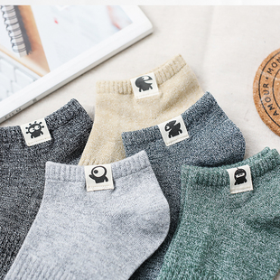 船袜男 袜子纯棉短筒防臭吸汗潮流原宿个性 袜子男短袜低帮夏季 男士