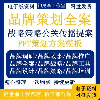 2023精选品牌战略策略公关传播提案运营定位文案PPT策划方案模板
