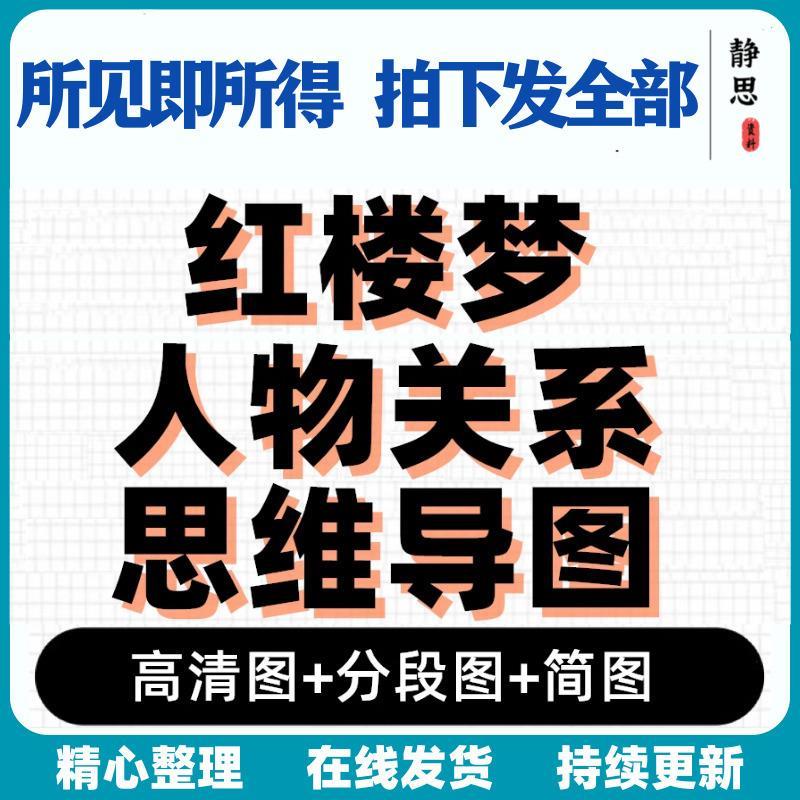 红楼梦人物关系图思维导图高清图片简图性格色彩解读图谱清晰角色