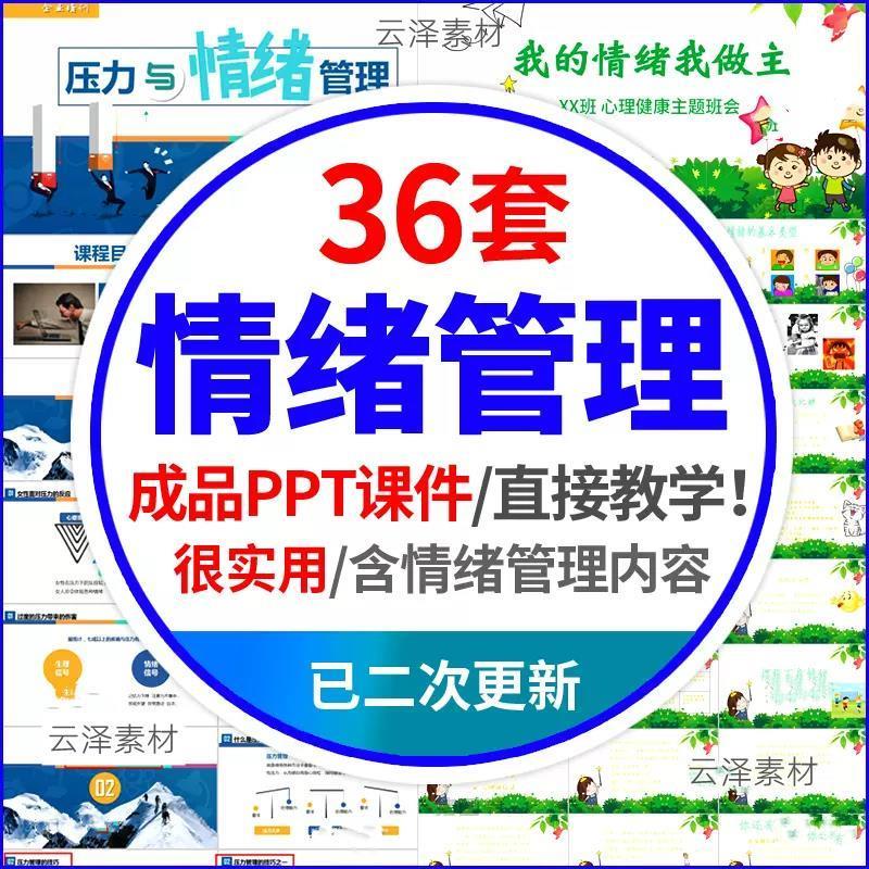 公司企业员工压力与情绪管理PPT模板课件情商沟通技巧与职场培训