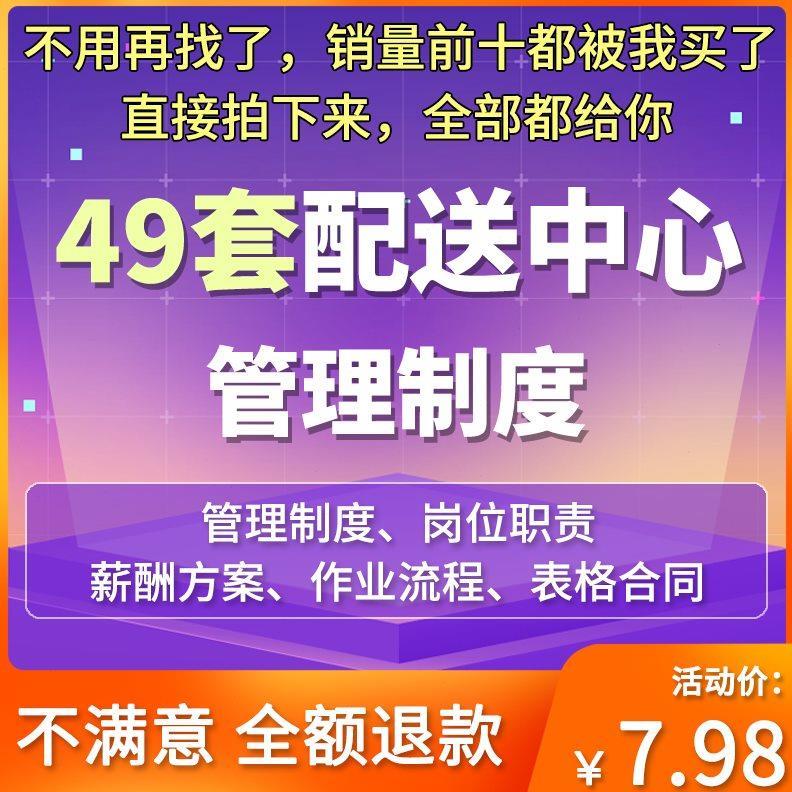 生鲜食品蔬菜配送中心装卸员工车辆岗位职责仓储奖惩管理制度资料