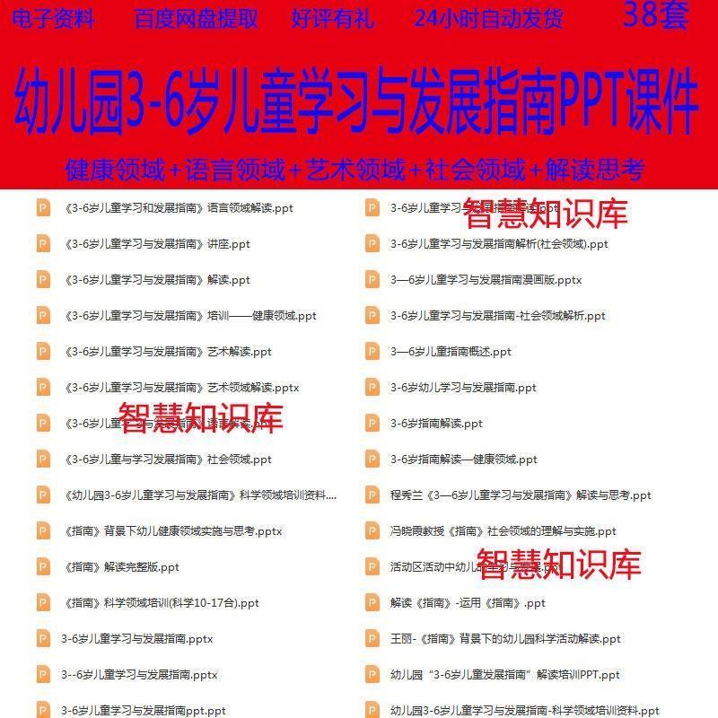 幼儿园3-6岁儿童学习与发展指南解读PPT课件五大领域专家培训资料