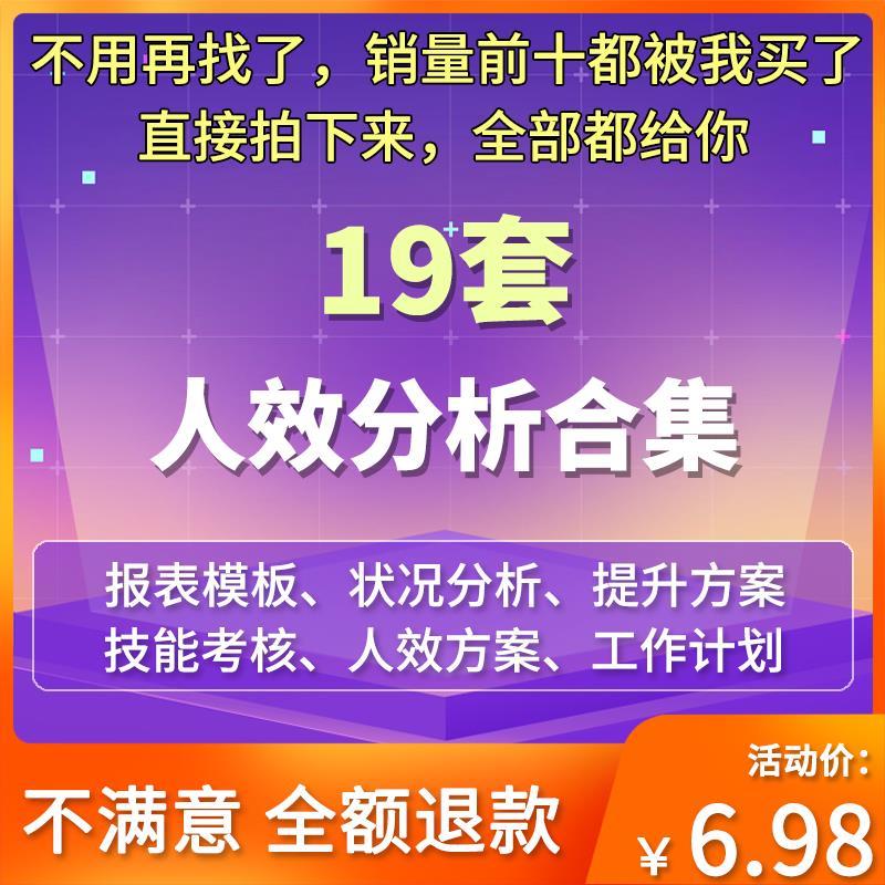 企业组织人效分析评估表提升公司组织部门效能指标考核优化方案