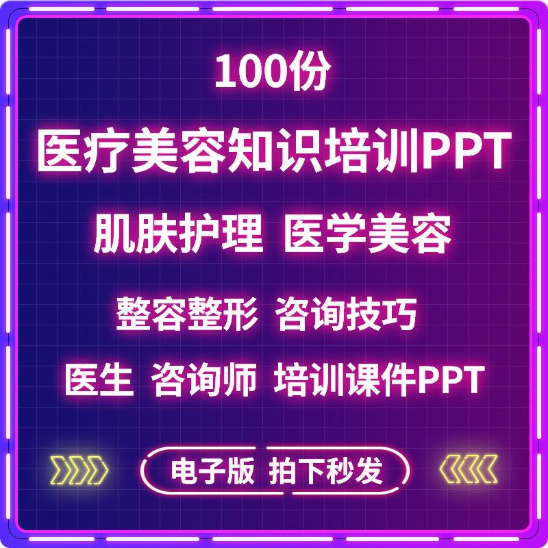 医疗整形美容整容医院咨询师医生销售知识技巧培训课件PPT资料。