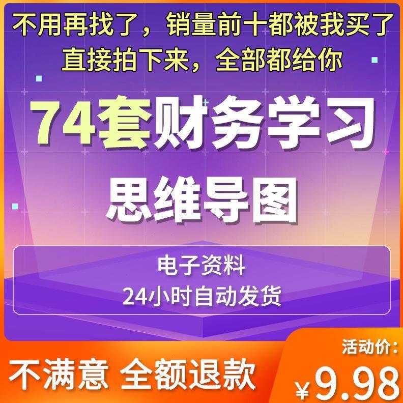 财务学习资料思维导图模板会计要素概述风险管理偿债运营盈利能力