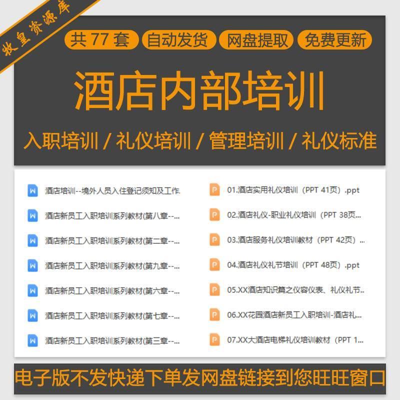 酒店管理员工入职前台礼仪客房餐厅服务意识礼仪标准培训PPT课件
