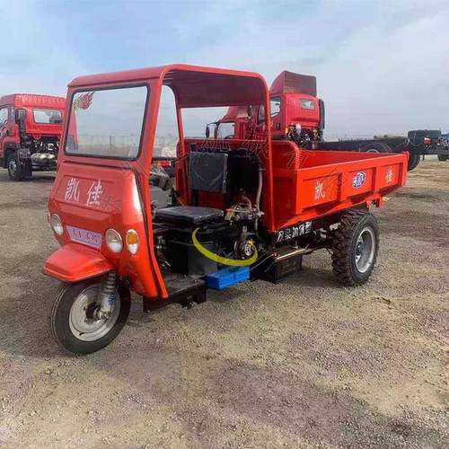 电启动柴油三轮车液压自卸柴油三轮车工地拉灰柴油工程车三马子