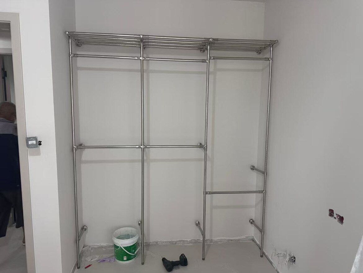 304不锈钢晾衣架 衣柜衣橱挂衣架 成都包安装