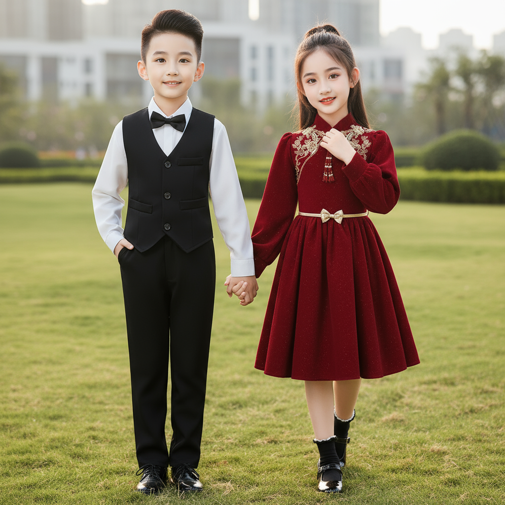 儿童合唱演出服中小学生大合唱团
