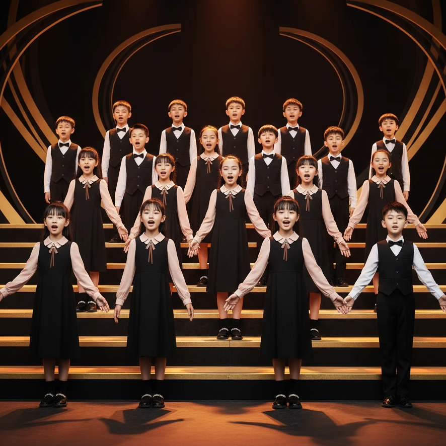 儿童合唱演出服小学生诗歌表演服