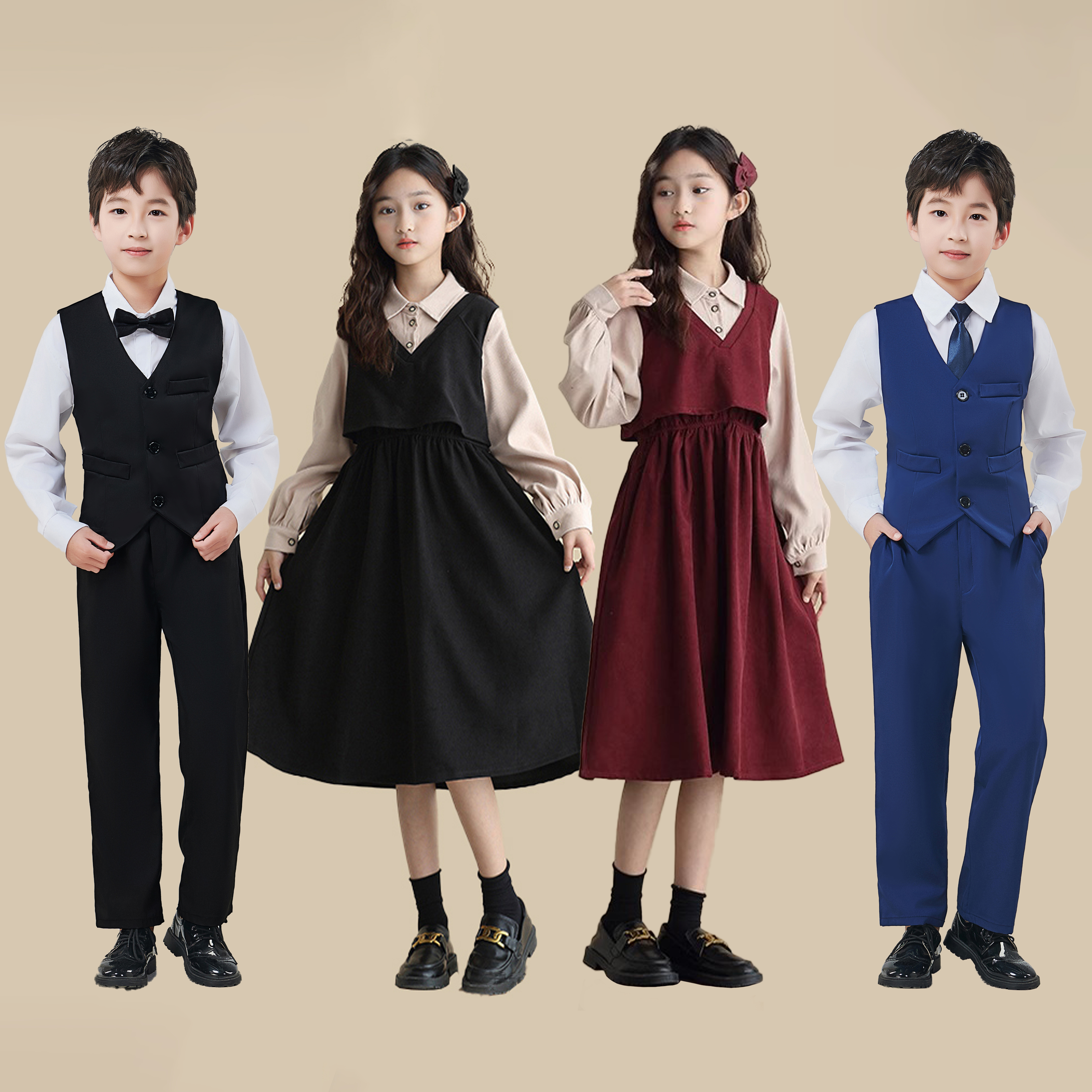 儿童合唱演出服朗诵小学生礼服