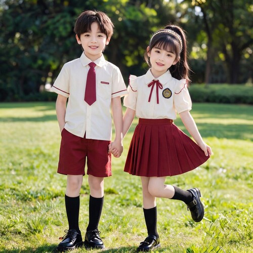 男女童合唱朗诵学院风演出服