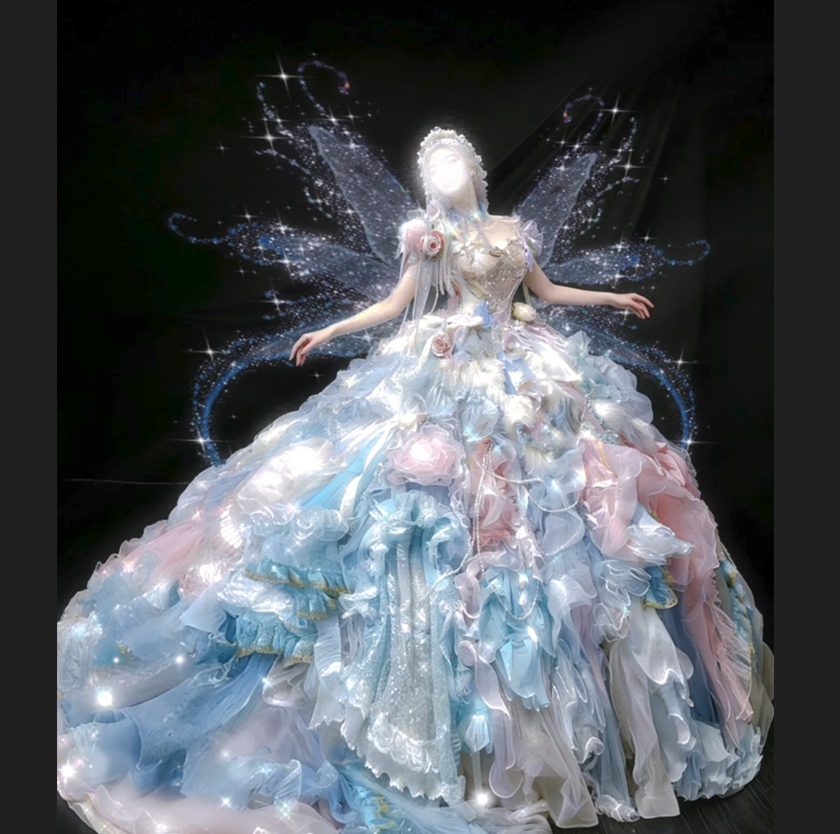 梦幻仙女风立体花朵网纱拖地礼服公主大摆裙华丽晚装,女装/女士精品,礼服/晚装,淘宝优惠券,粉丝福利购,淘宝优惠卷