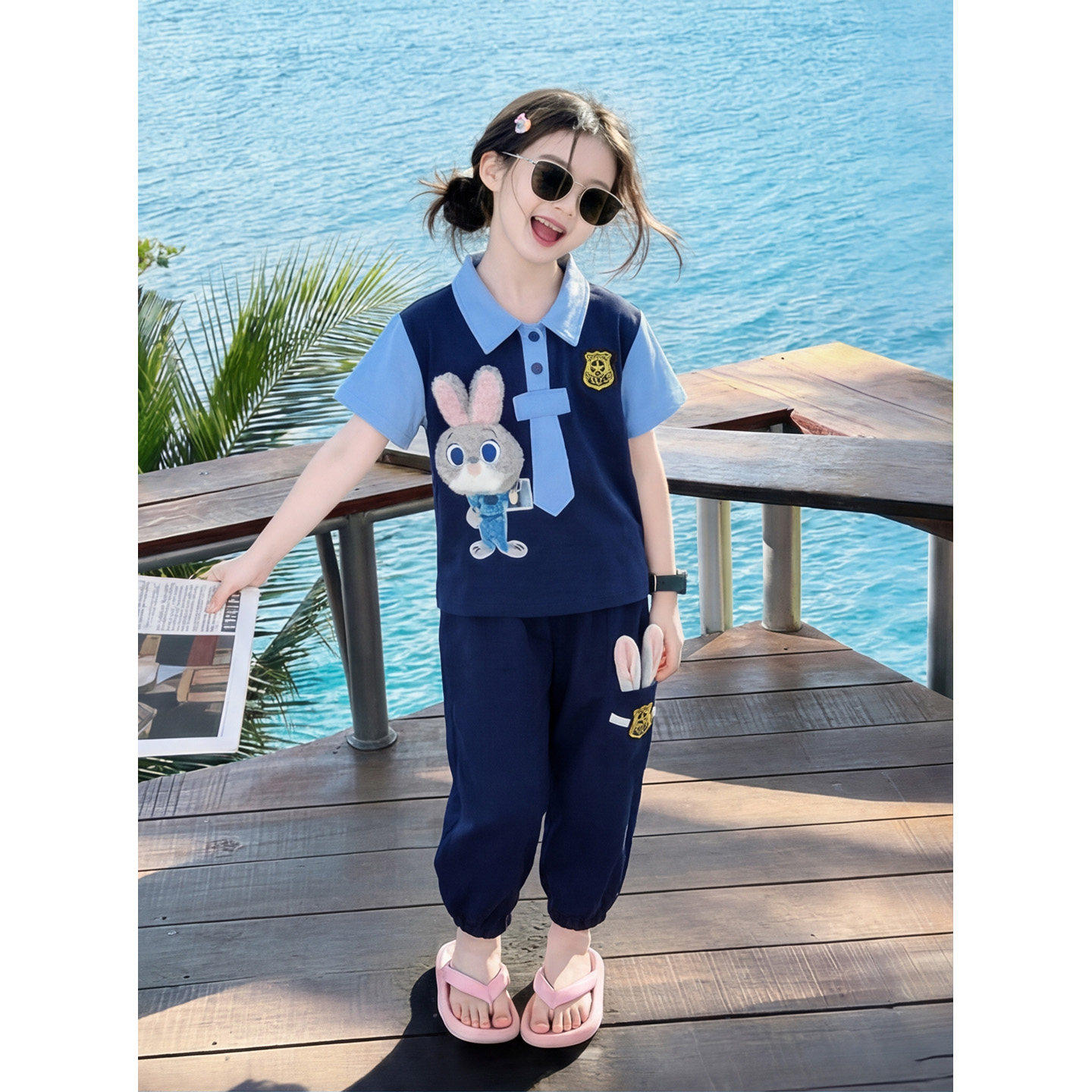 女童套装夏季2026新款儿童洋气薄款短袖女宝宝休闲运动夏装两件套