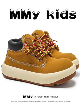 儿童马丁靴2025新款秋冬英伦女童大黄靴宝宝短靴防滑儿童靴子男