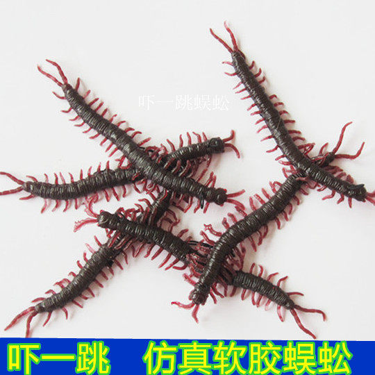 仿真蜈蚣 蜘蛛整蛊玩具假蜈蚣 蝎子蟑螂苍蝇恐怖吓人软体动物田蛇