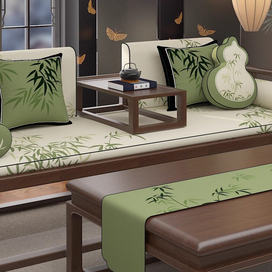 沙发垫中式竹子罗汉床垫子红木沙发海绵垫椅垫棉麻飘窗垫坐垫定制,居家布艺,沙发垫,淘宝优惠券,粉丝福利购,淘宝优惠卷