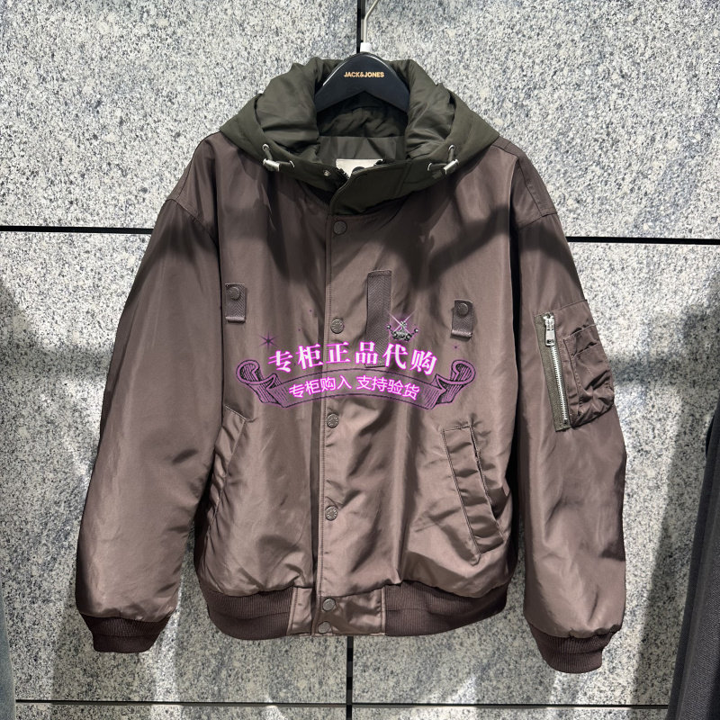 杰克琼斯冬男装假两件廓形薄羽绒服夹克 226423062 E16 226323059