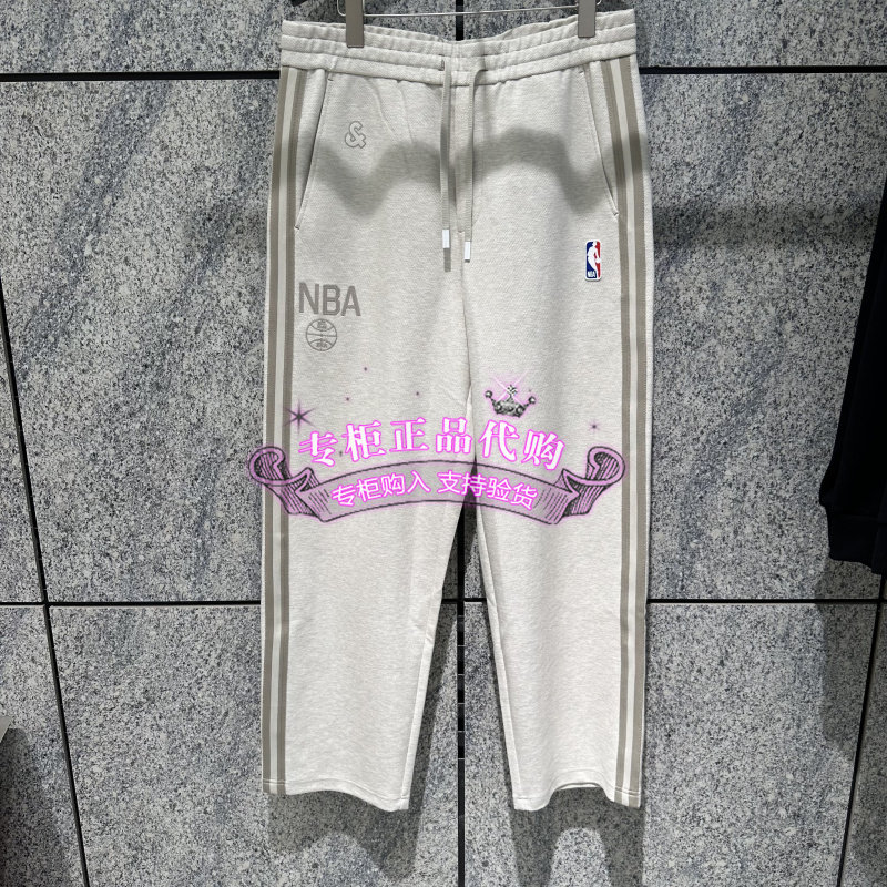 杰克琼斯NBA联名男装卫裤长裤子潮流百搭直筒宽松休闲 22631D009