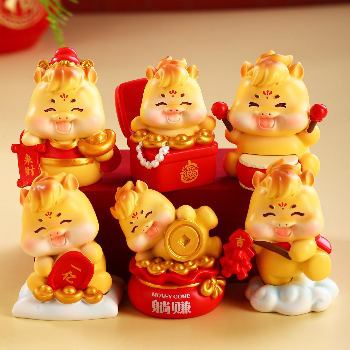 2026马年盲盒马上有钱摆件伴手礼