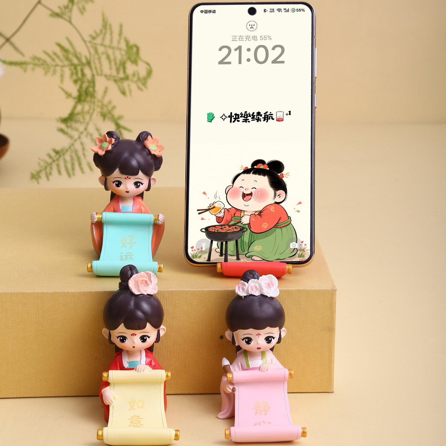 西安文创纪念品仕女手机支架摆件博物馆伴手礼洛阳特产特色小礼物,家居饰品,装饰摆件,淘宝优惠券,粉丝福利购,淘宝优惠卷