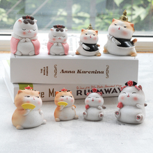宫廷猫咪摆件创意汽车内饰品日式治愈系小可爱办公桌面生日礼物女