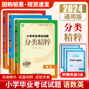 2024新版通成学典小学毕业考试试题分类精粹语文数学英语通用版小考真题通典小升初毕业考前冲刺专项训练总复习练习题辅导资料练习