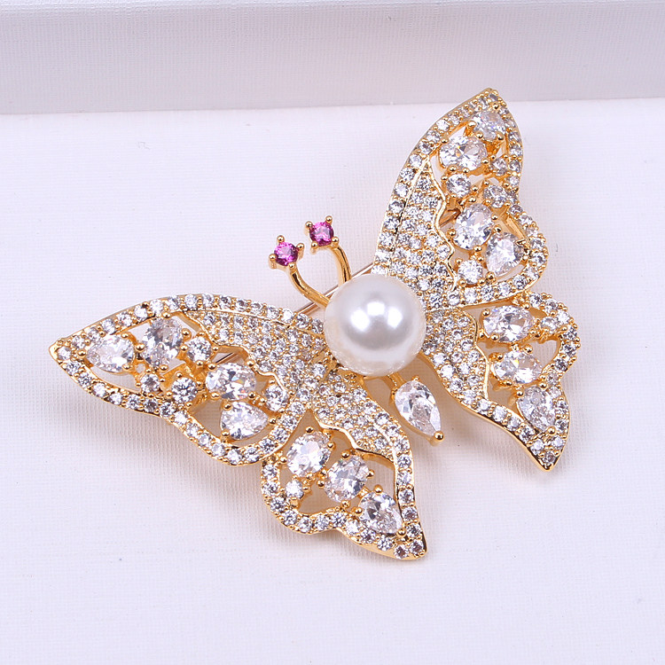 Broche femme en argenterie Argent doré - Ref 1179515 Image 1