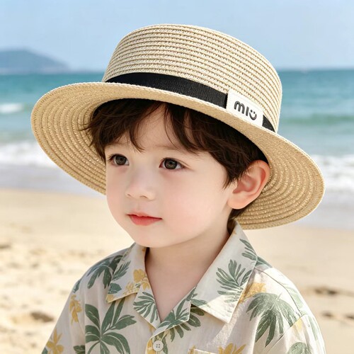 儿童草帽夏季亲子男童防晒遮阳帽