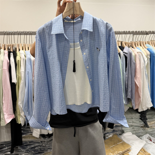 两件套衬衫 刺绣小马单排扣上衣韩版 26春新内里背心 韩国in.11正品