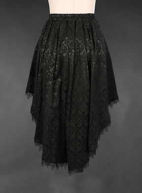 Elastic waist irregular trailing lace skirt 松紧腰蕾丝半身裙