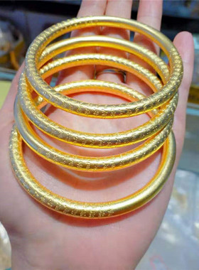 古法传承心经镯子沙金手镯