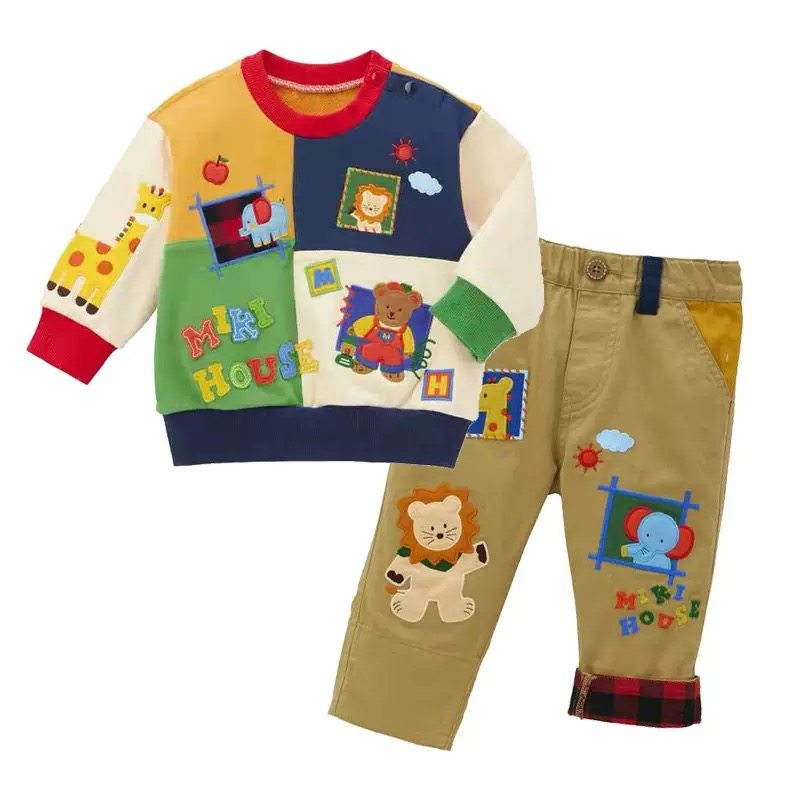 Miki春秋新款男女儿童卡通小熊小兔徽章长袖卫衣卫裤套装两件套z,童装/婴儿装/亲子装,儿童运动套装,淘宝优惠券,粉丝福利购,淘宝优惠卷