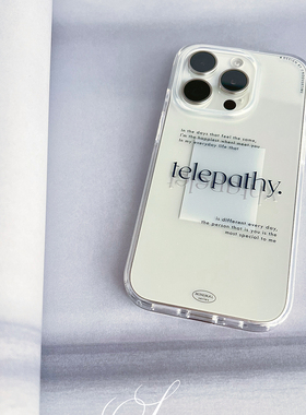 Noovertime原创「心灵感应」高透亚克力双层IMD工艺极简ins高级感小众设计师简约时尚韩系个性iPhone17手机壳