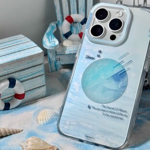 Noovertime原创「海潮·Shiosai」高透亚克力双层IMD工艺简约高级感小众简约时尚iPhone16p华为p70手机壳