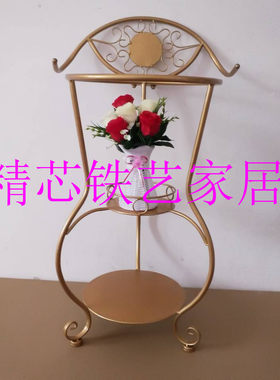 红色铁艺落地浴室脸盆架