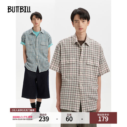 BUTTBILL中古格子衬衫