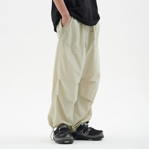 BUTTBILL日系轻薄速干廓形伞兵裤