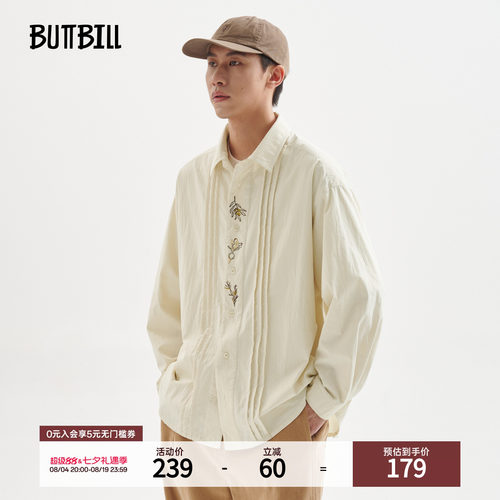 BUTTBILL复古通勤宽松日系衬衫