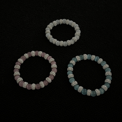 Domyland原创设计闪钻猫眼石手链